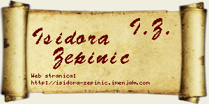 Isidora Žepinić vizit kartica